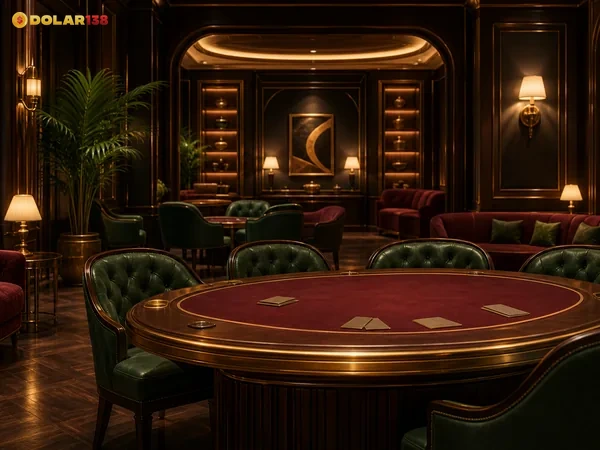 Tampilan meja Teen Patti 20-20 dengan kartu dan area taruhan